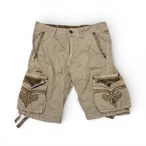 Y2K Affliction Cargo Shorts Size 33